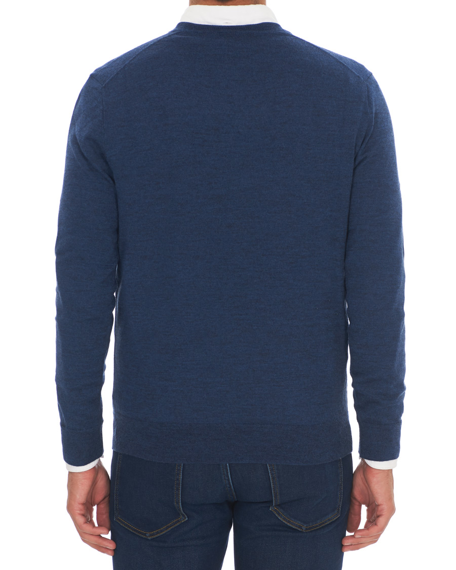 Herre | Trøjer | Polo Ralph Lauren | Merino V Neck Pullover Blue