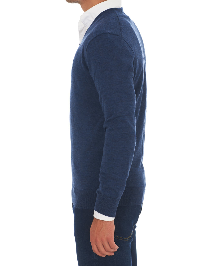 Herre | Trøjer | Polo Ralph Lauren | Merino V Neck Pullover Blue