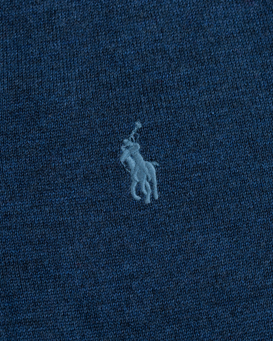 Herre | Trøjer | Polo Ralph Lauren | Merino V Neck Pullover Blue