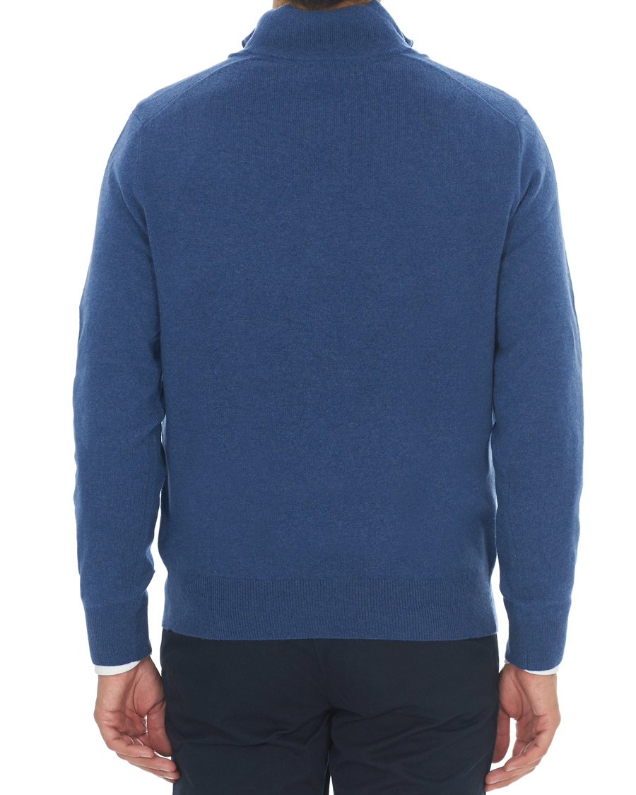 Herre | Trøjer | Polo Ralph Lauren | Merino Half Zip Shale Blue