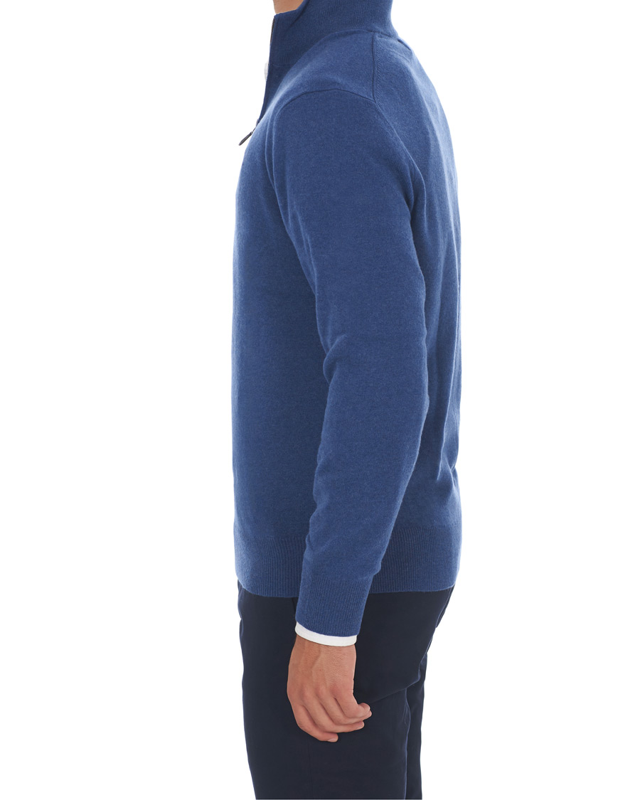 Herre | Trøjer | Polo Ralph Lauren | Merino Half Zip Shale Blue