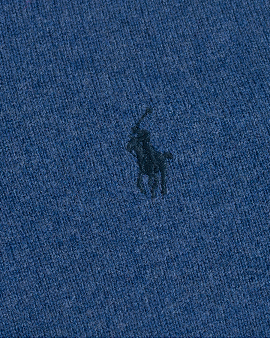 Herre | Trøjer | Polo Ralph Lauren | Merino Half Zip Shale Blue