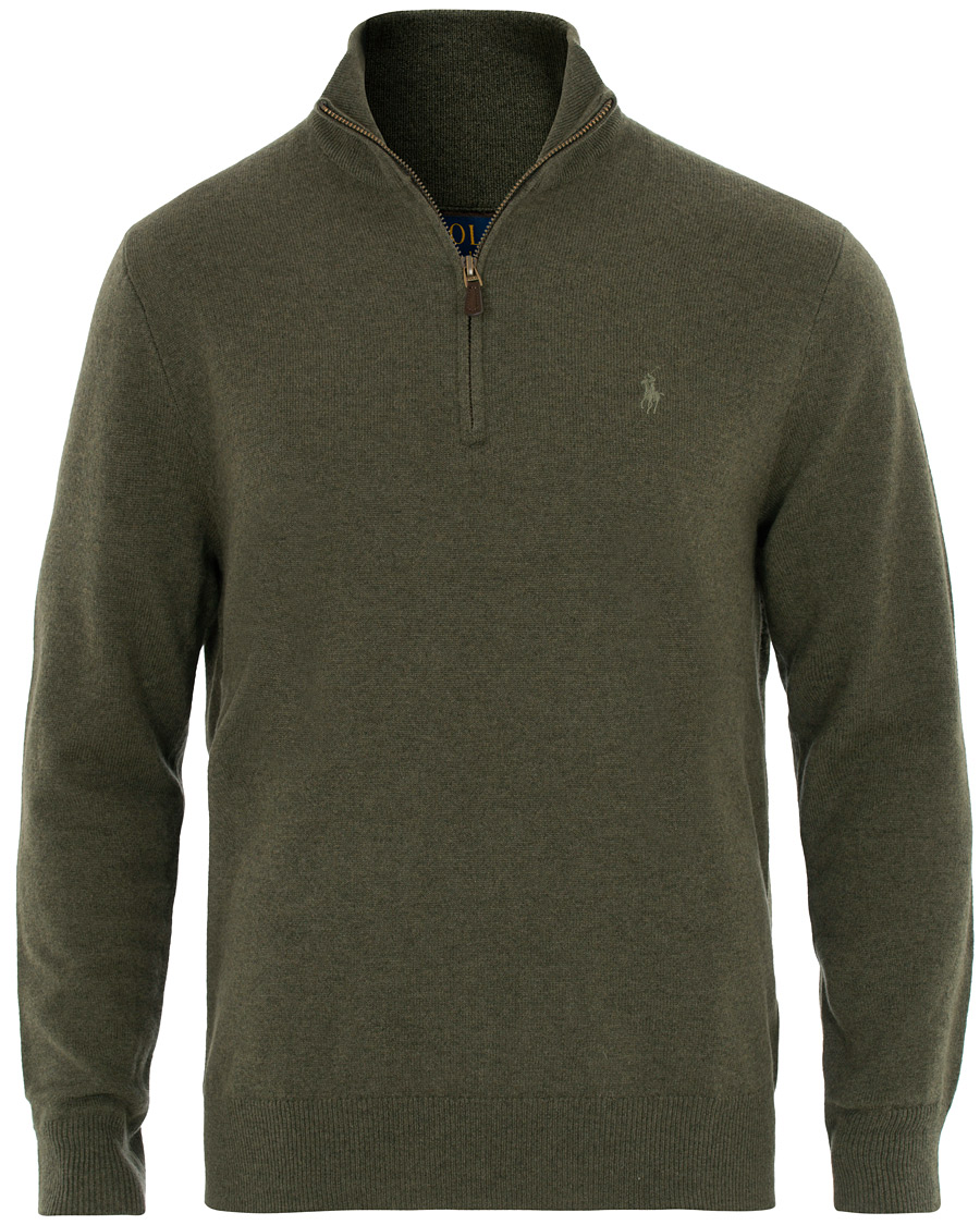 Herre | Trøjer | Polo Ralph Lauren | Merino Half Zip Olive
