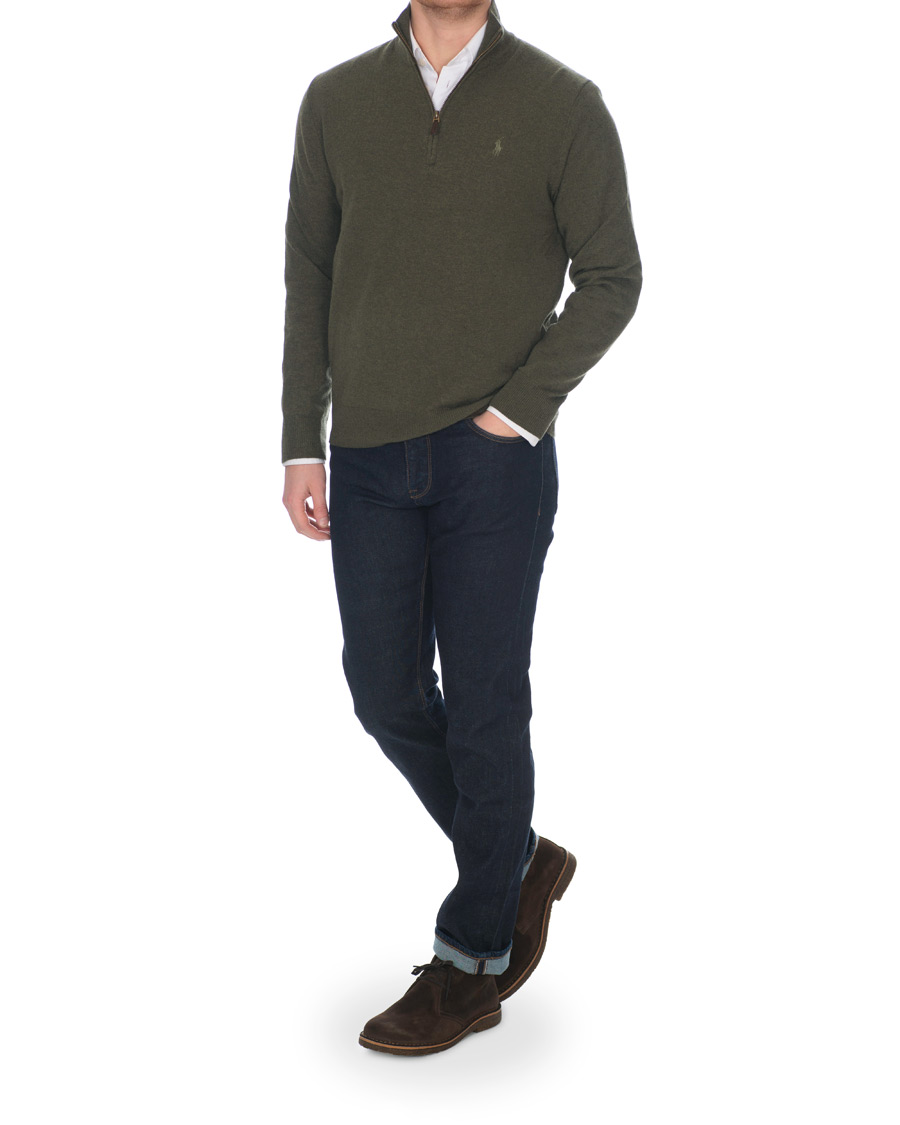 Herre | Trøjer | Polo Ralph Lauren | Merino Half Zip Olive