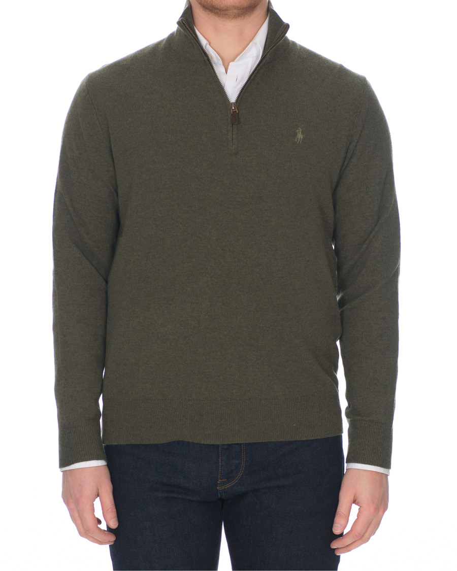Herre | Trøjer | Polo Ralph Lauren | Merino Half Zip Olive