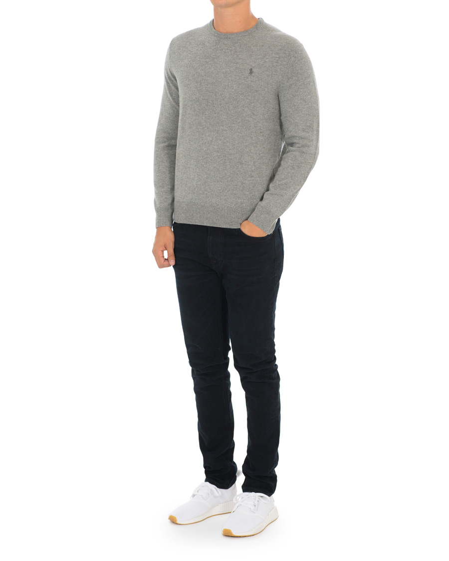 Herre | Trøjer | Polo Ralph Lauren | Lambswool Crew Neck Pullover Fawn Grey Heather