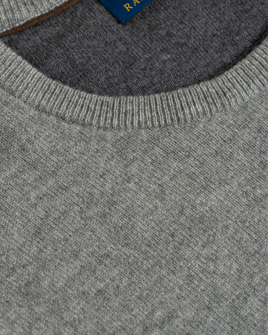 Herre | Trøjer | Polo Ralph Lauren | Lambswool Crew Neck Pullover Fawn Grey Heather