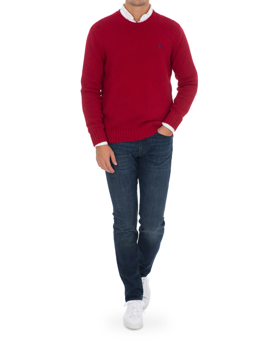 Herre | Trøjer | Polo Ralph Lauren | Crispy Cotton Crew Neck Red
