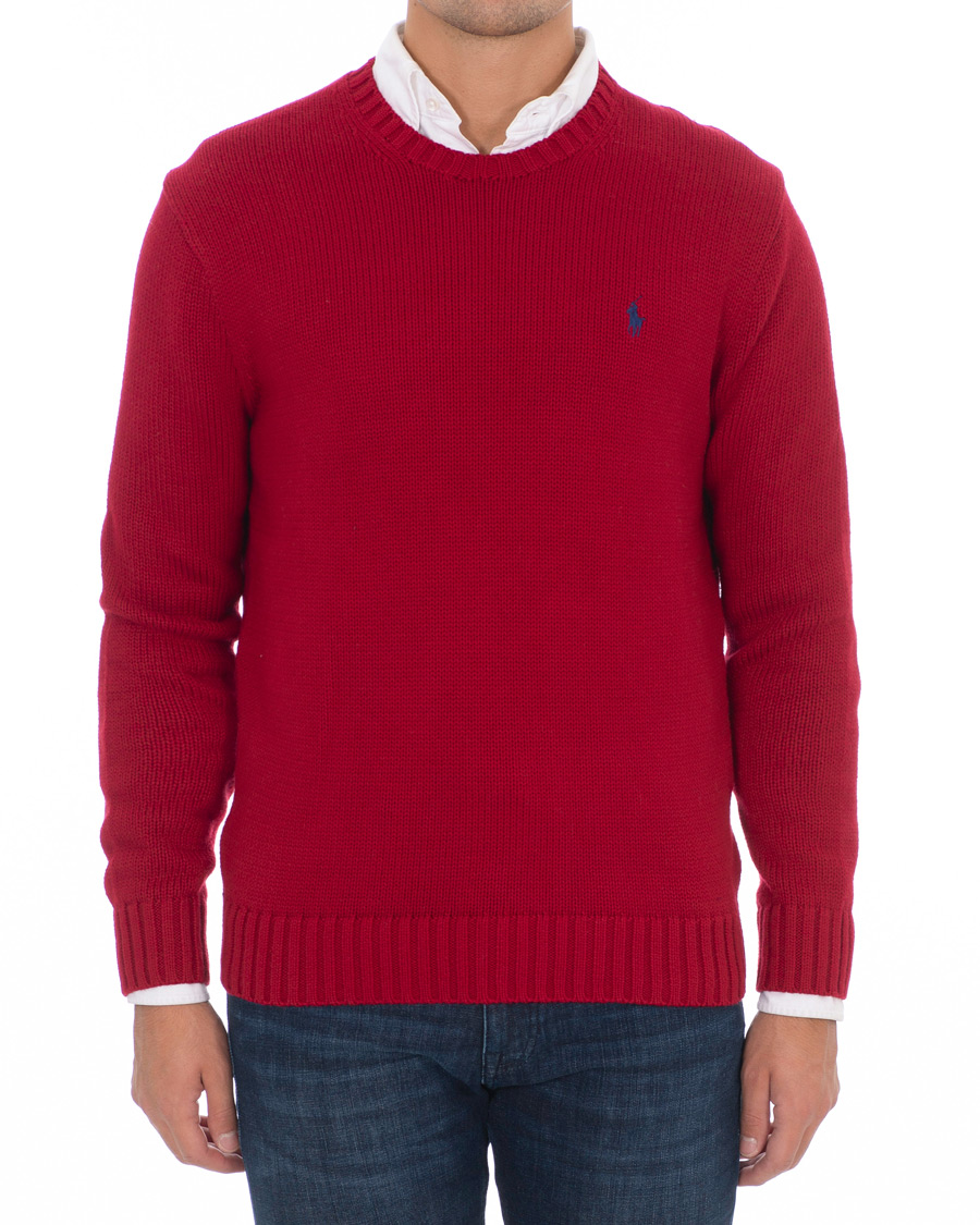Herre | Trøjer | Polo Ralph Lauren | Crispy Cotton Crew Neck Red