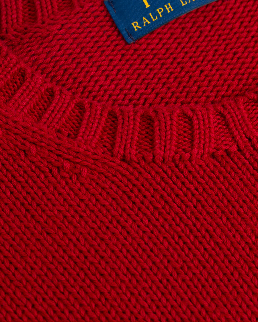 Herre | Trøjer | Polo Ralph Lauren | Crispy Cotton Crew Neck Red