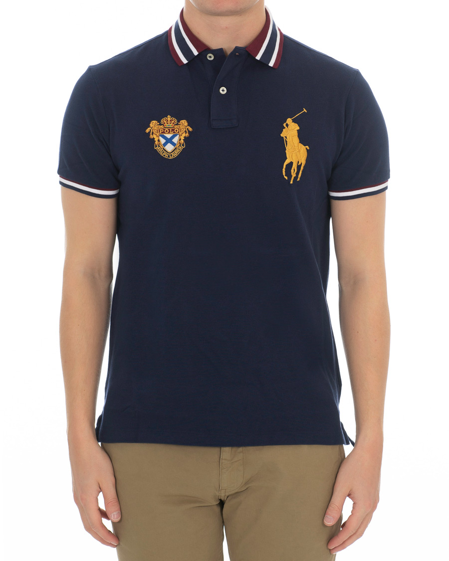 Herre | Polotrøjer | Polo Ralph Lauren | Custom Slim Fit Crest Big Pony Polo French Navy