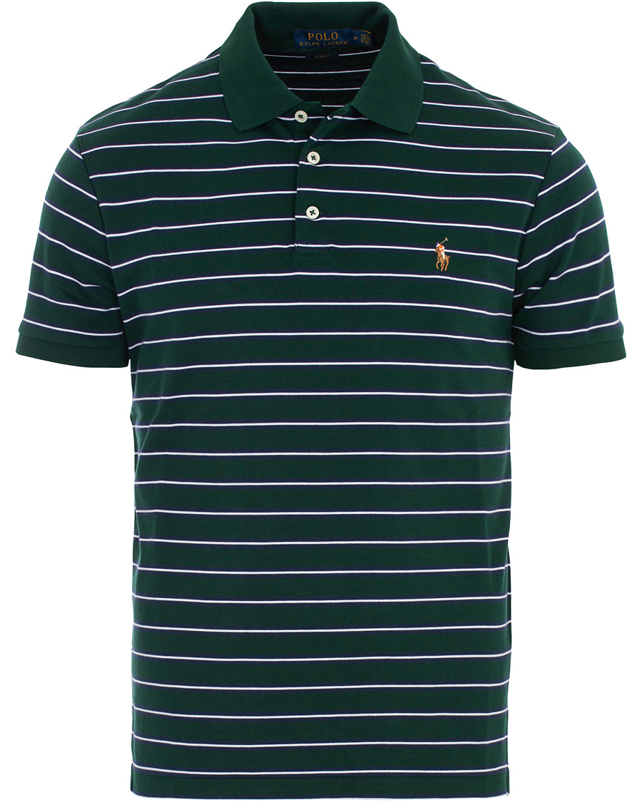 Herre | Polotrøjer | Polo Ralph Lauren | Pima Luxury Stripe Polo Green/White