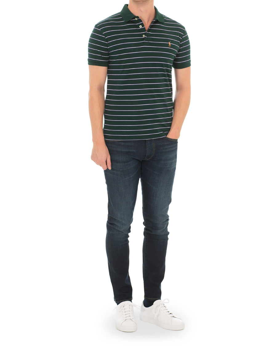 Herre | Polotrøjer | Polo Ralph Lauren | Pima Luxury Stripe Polo Green/White
