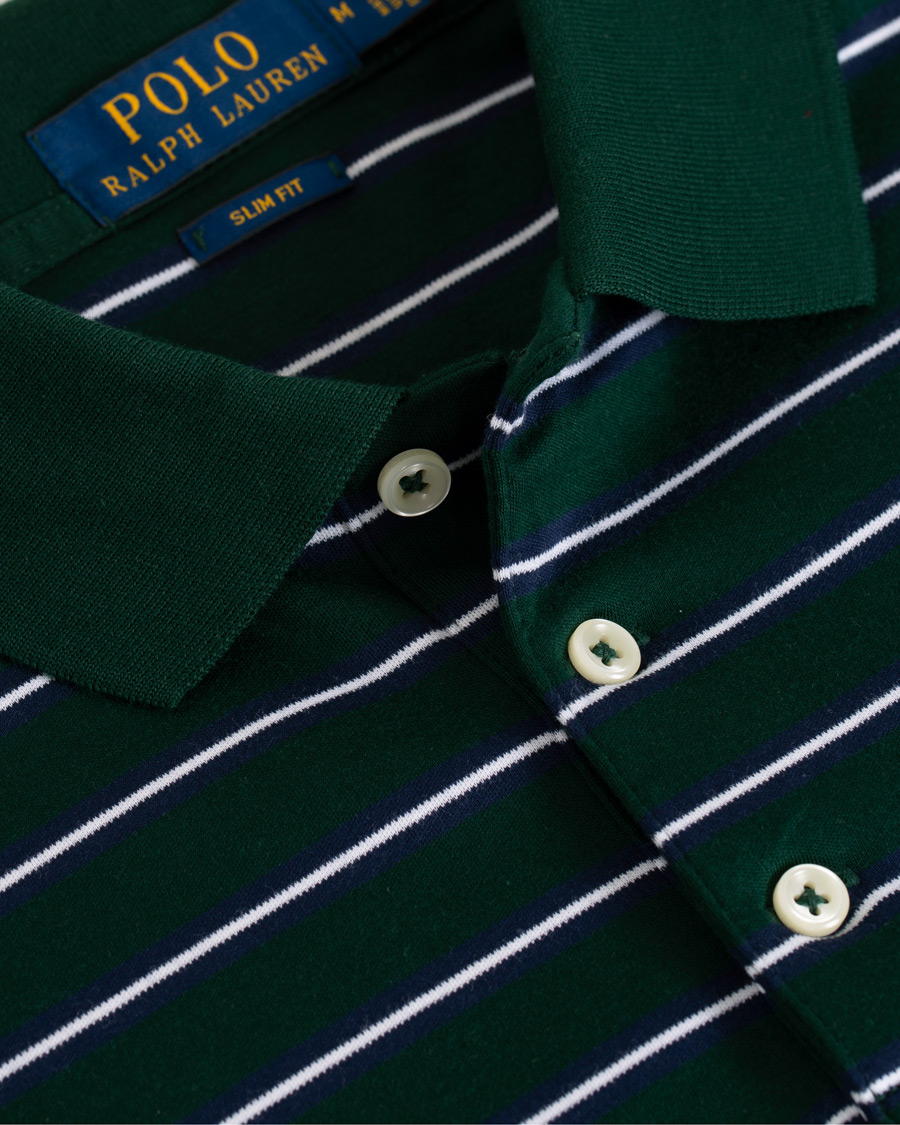 Herre | Polotrøjer | Polo Ralph Lauren | Pima Luxury Stripe Polo Green/White