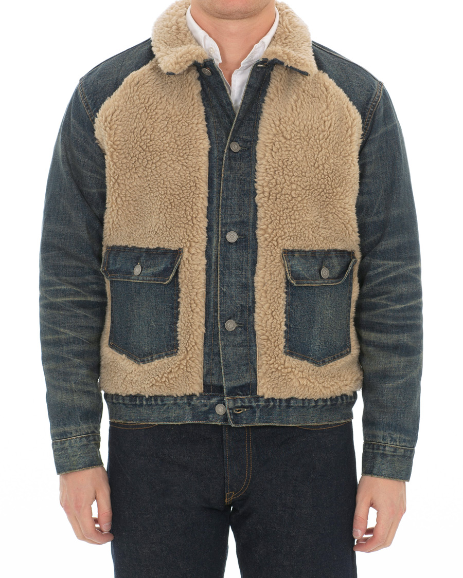 Herre | Jakker | RRL | Denim Grizzly Type I Jacket Indigo
