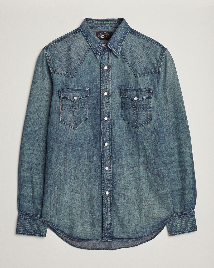 Herre | Skjorter | RRL | Buffalo Western Shirt Dark Wash