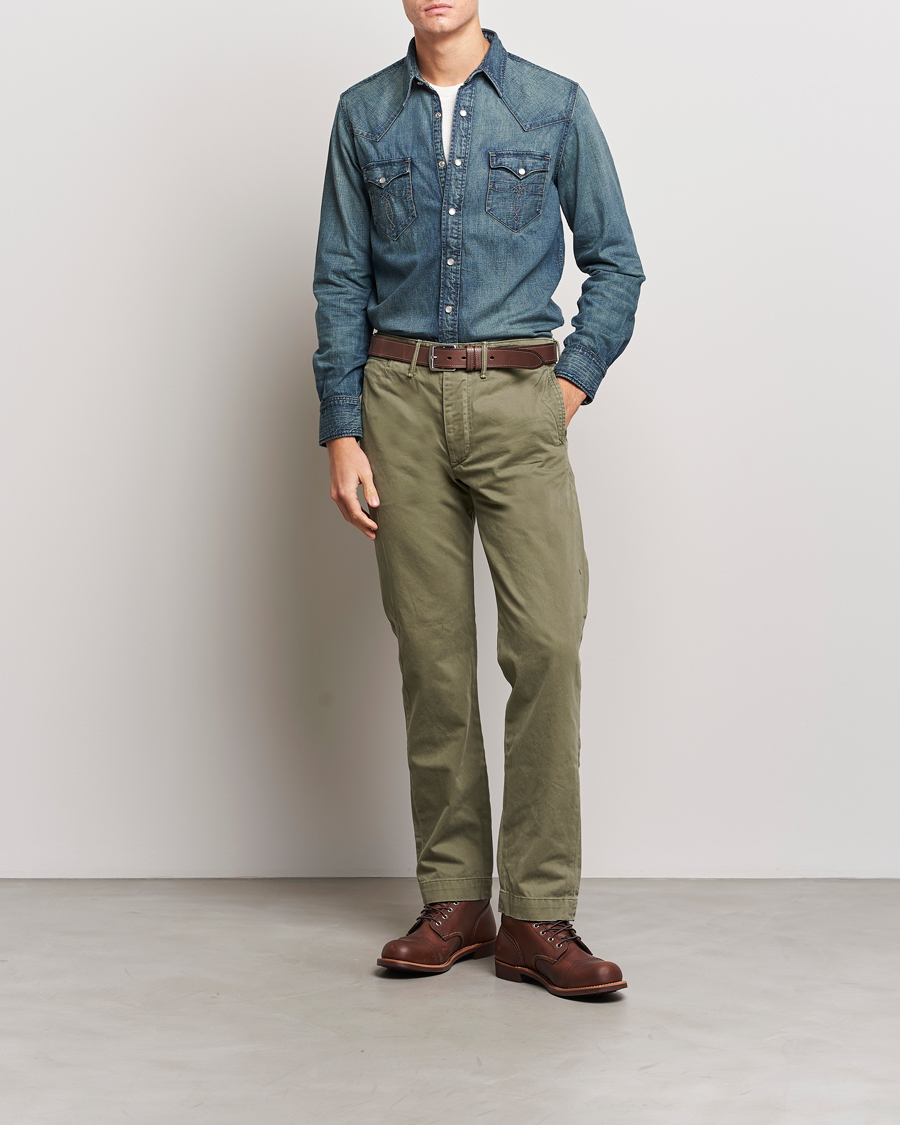 Herre | Skjorter | RRL | Buffalo Western Shirt Dark Wash