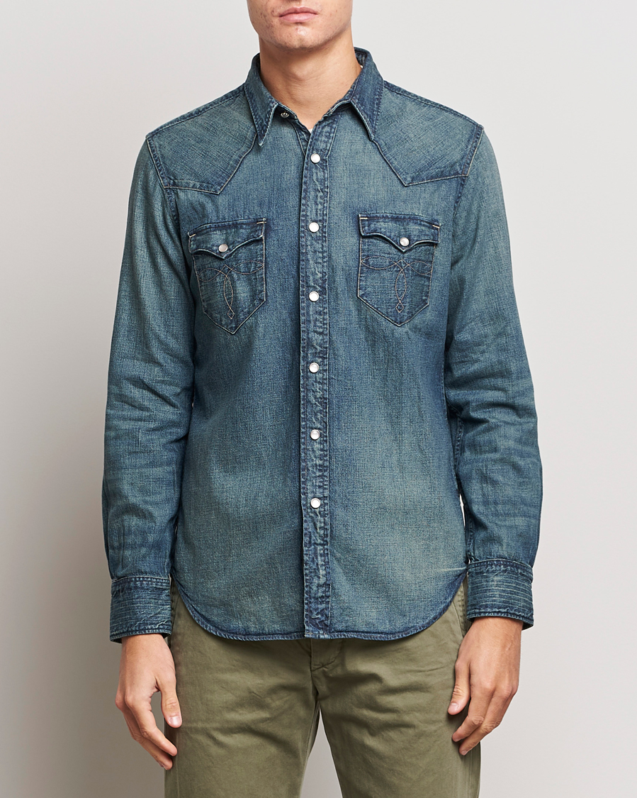 Herre | Skjorter | RRL | Buffalo Western Shirt Dark Wash