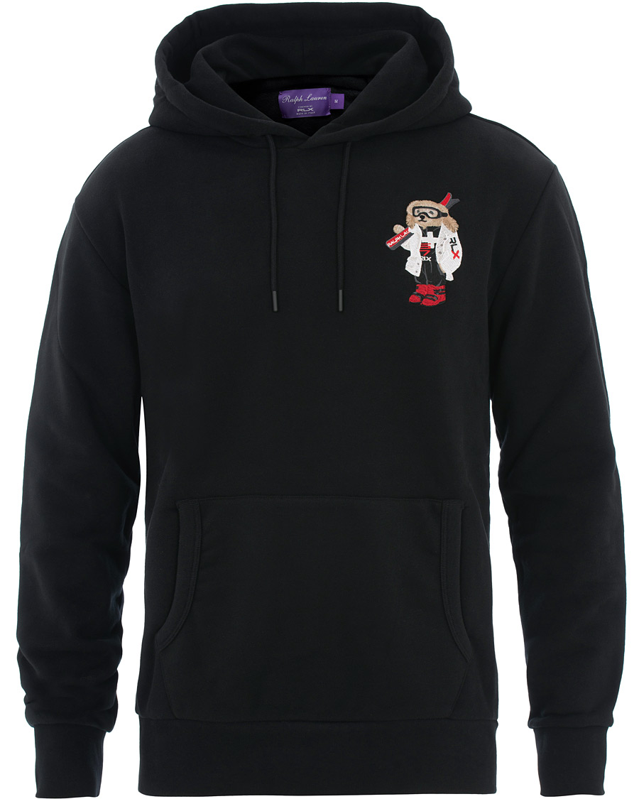 Herre | Trøjer | Ralph Lauren Purple Label | Ski Bear Luxury Fleece Hoodie Black