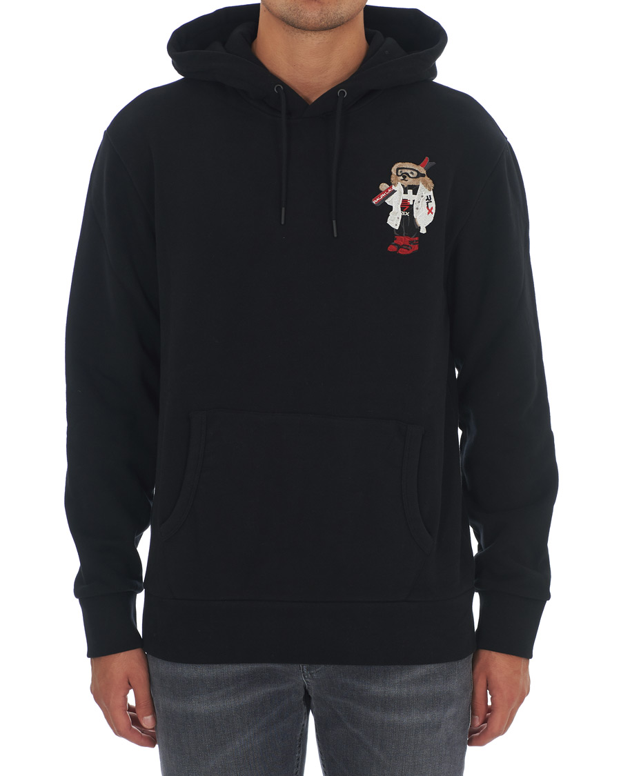 Herre | Trøjer | Ralph Lauren Purple Label | Ski Bear Luxury Fleece Hoodie Black