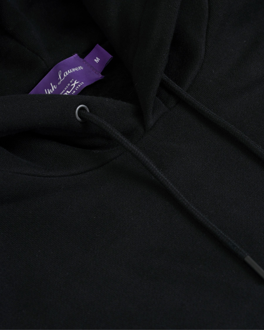 Herre | Trøjer | Ralph Lauren Purple Label | Ski Bear Luxury Fleece Hoodie Black