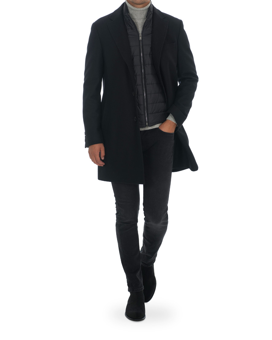 BOSS Nadim Wool Coat Black - CareOfCarl.dk