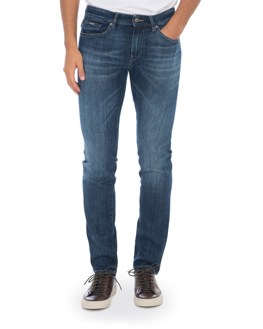 Herre | Jeans | BOSS BLACK | BOSS Delaware Stretch Candiani Jeans Blue