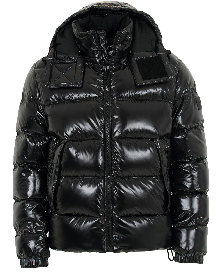 BOSS Domar High Shine Hooded Jacket Black -