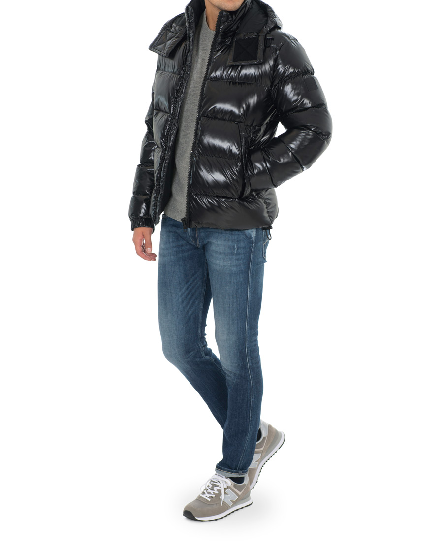 Herre | Jakker | BOSS BLACK | BOSS Domar High Shine Hooded Jacket Black