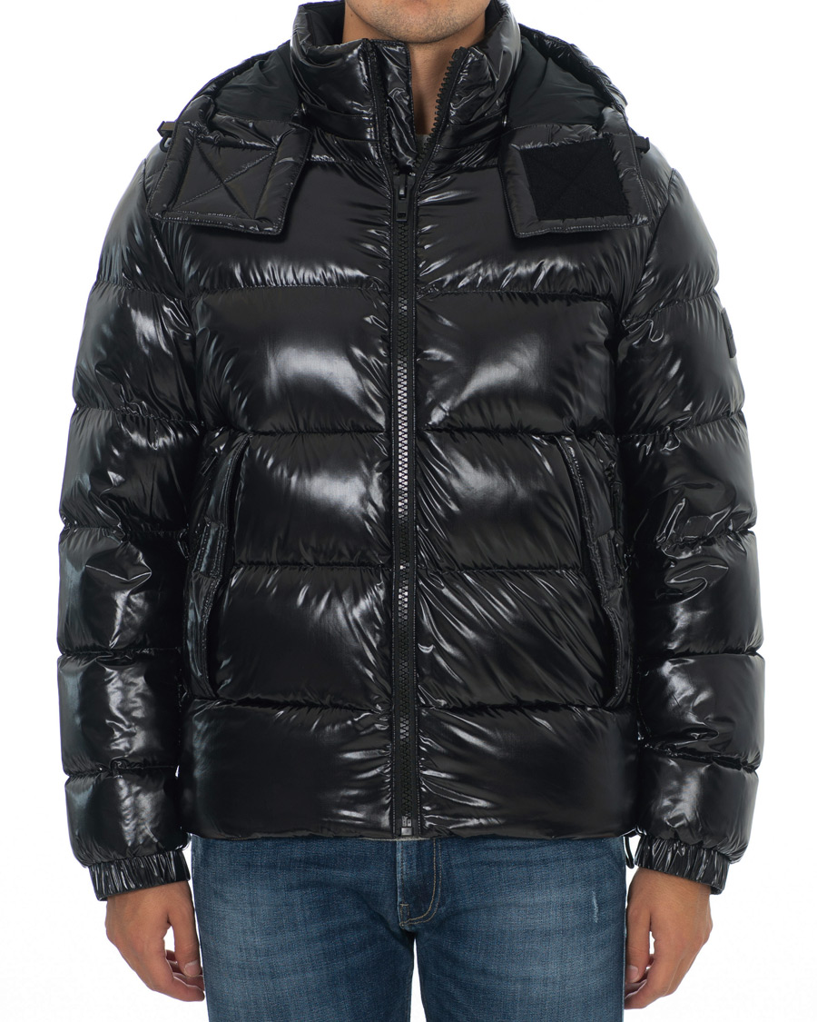 Herre | Jakker | BOSS BLACK | BOSS Domar High Shine Hooded Jacket Black