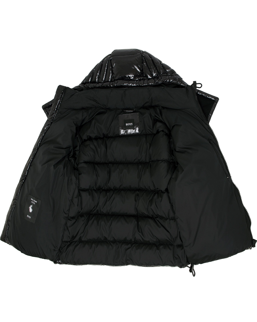 Herre | Jakker | BOSS BLACK | BOSS Domar High Shine Hooded Jacket Black