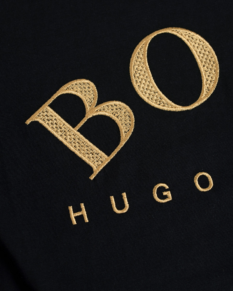 Herre | T-Shirts | BOSS GREEN | BOSS Athleisure Togn Long Sleeve Tee Black/Gold