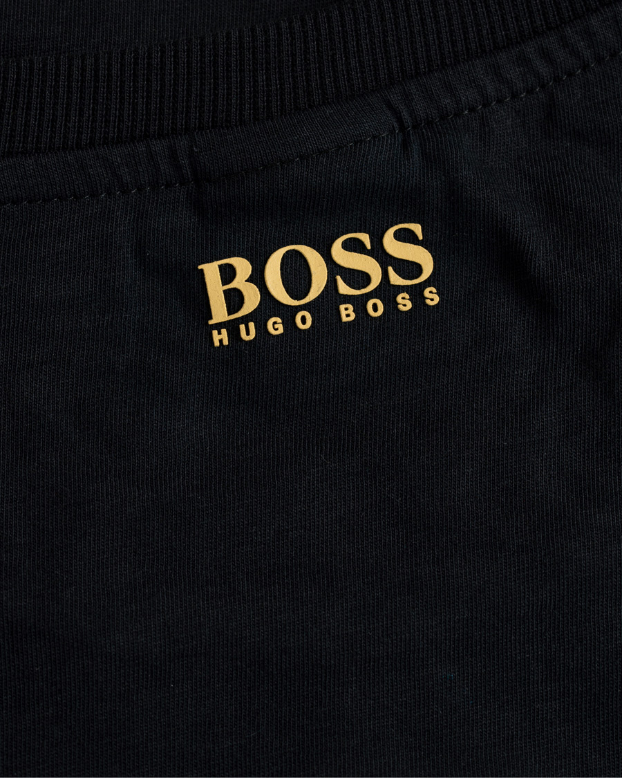 Herre | T-Shirts | BOSS GREEN | BOSS Athleisure Togn Long Sleeve Tee Black/Gold