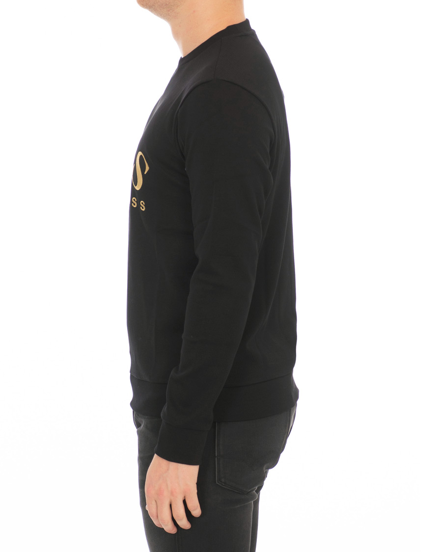 Herre | Trøjer | BOSS GREEN | BOSS Athleisure Salbo Crew Neck Sweater Black/Gold