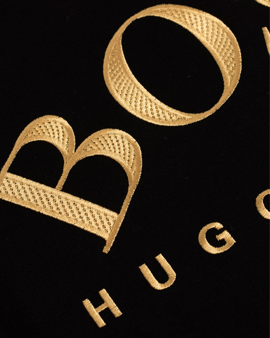 Herre | Trøjer | BOSS GREEN | BOSS Athleisure Salbo Crew Neck Sweater Black/Gold