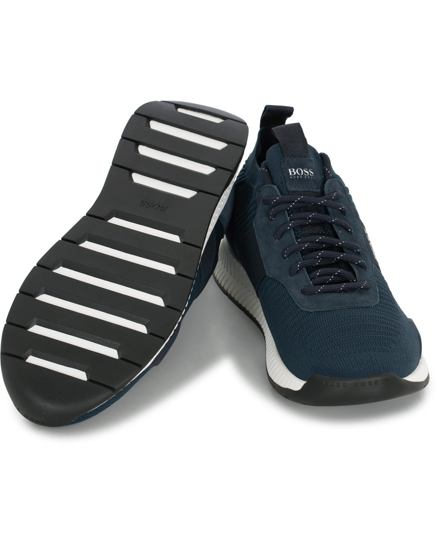 Boss athleisure titanium runner mesh trainers hot sale