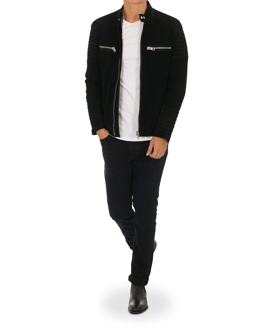 Herre | Jakker | BOSS ORANGE | BOSS Casual Joke Suede Jacket Black