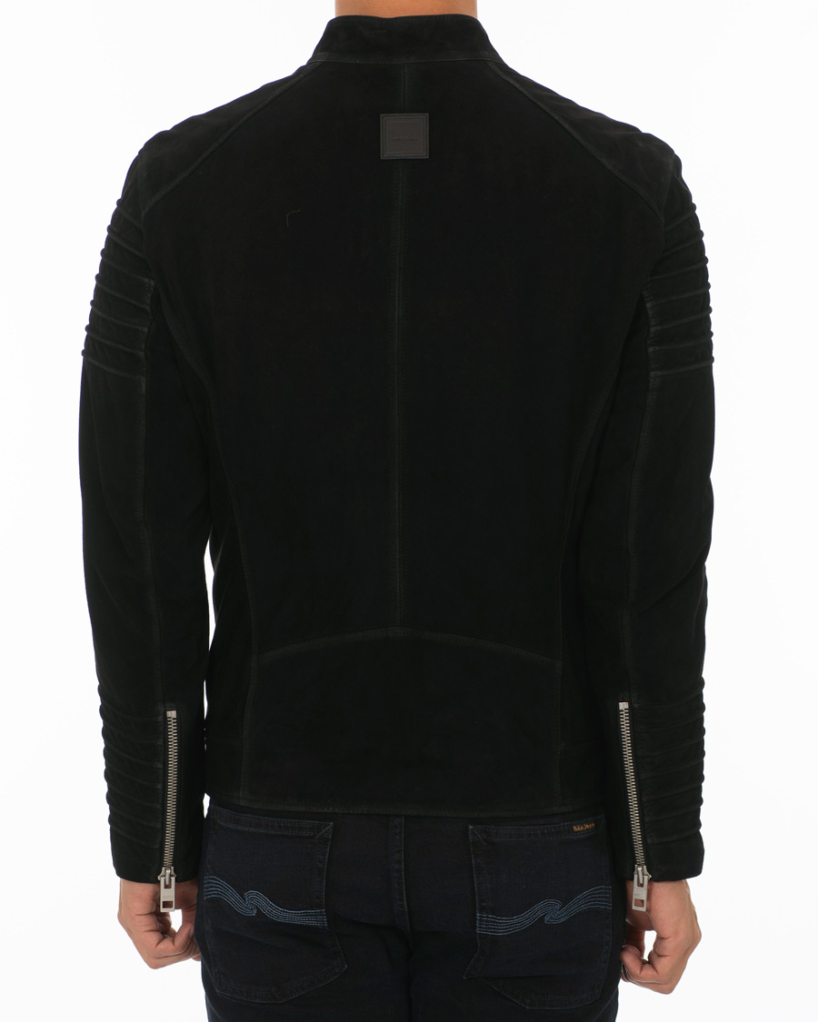 Herre | Jakker | BOSS ORANGE | BOSS Casual Joke Suede Jacket Black