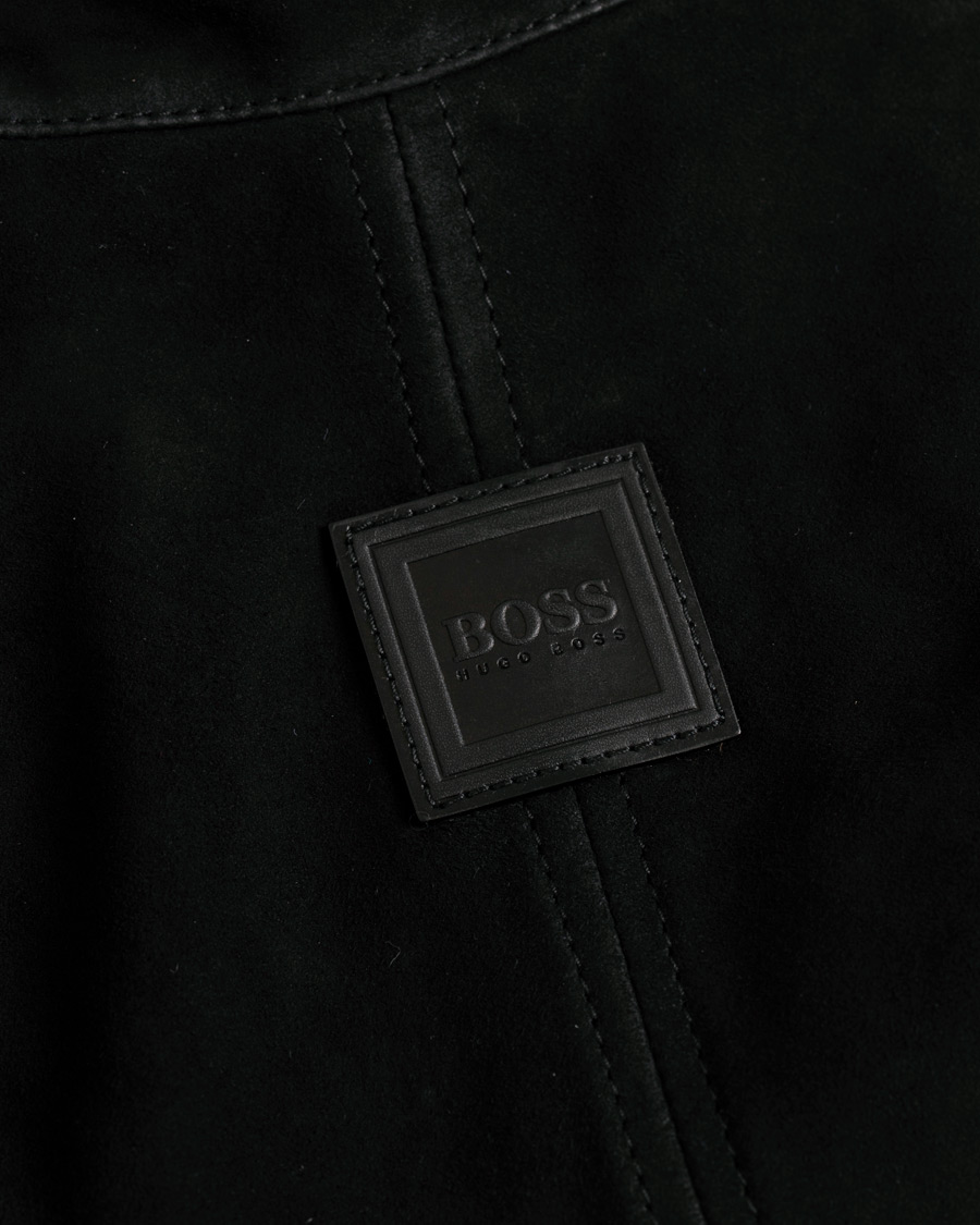 Herre | Jakker | BOSS ORANGE | BOSS Casual Joke Suede Jacket Black