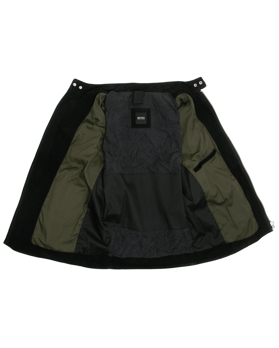 Herre | Jakker | BOSS ORANGE | BOSS Casual Joke Suede Jacket Black