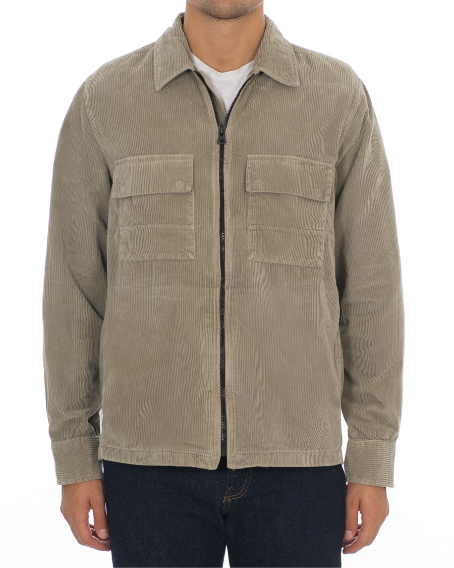 Herre | Skjorter | BOSS ORANGE | BOSS Casual Lovel Corduroy Zip Overshirt Medium Beige