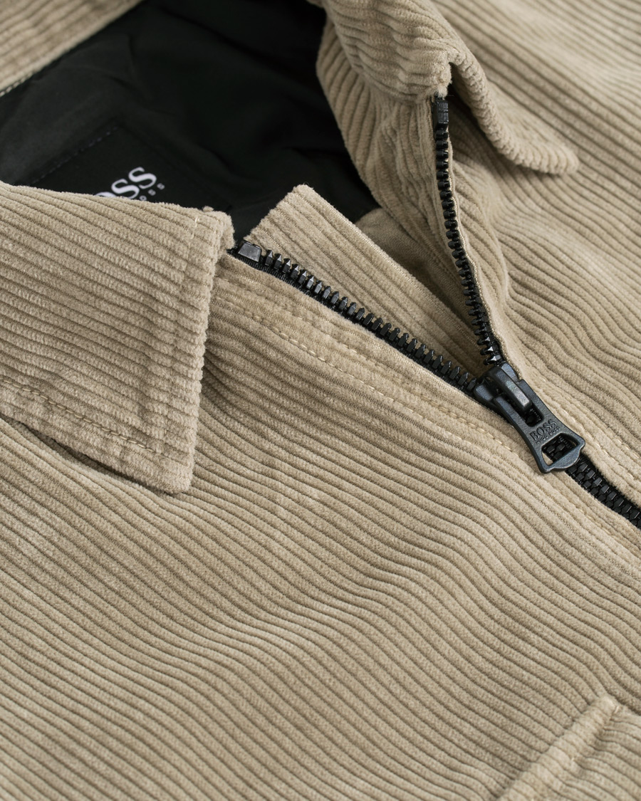 Herre | Skjorter | BOSS ORANGE | BOSS Casual Lovel Corduroy Zip Overshirt Medium Beige