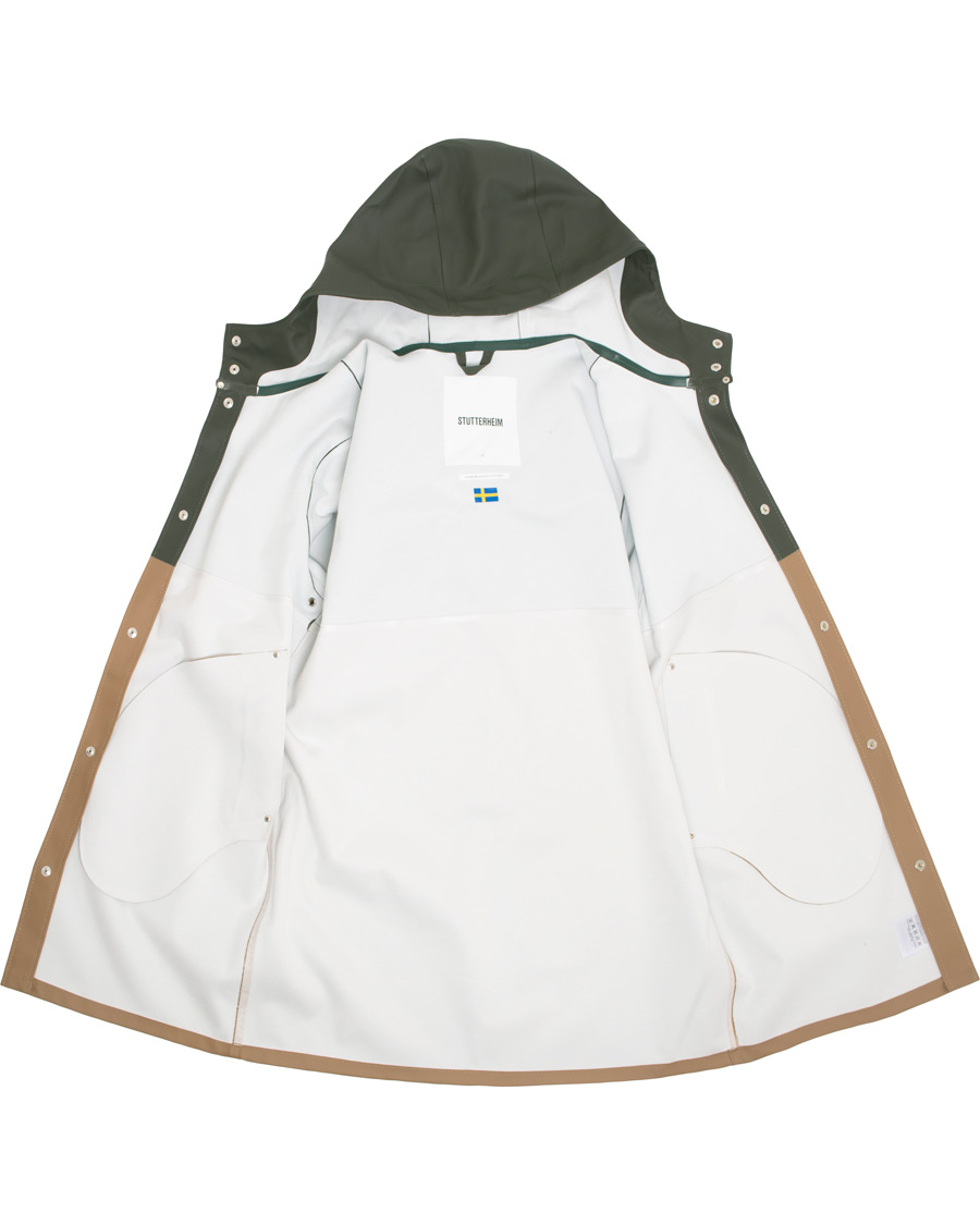 Herre | Jakker | Stutterheim | Stockholm Blocked Raincoat Green/Brown