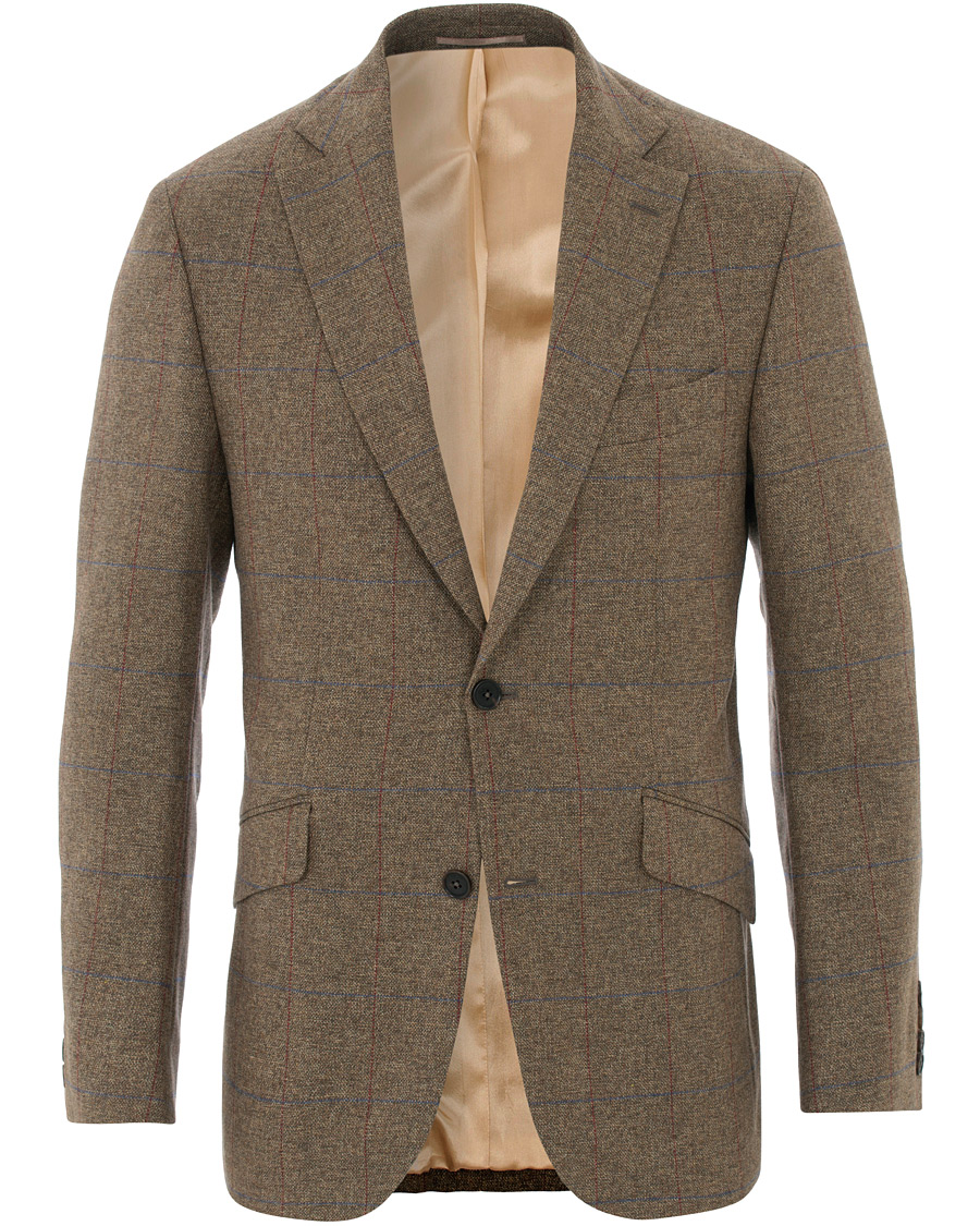 Herre | Blazere & jakker | Walker Slater | Edward Tweed Windowpane Blazer Brown