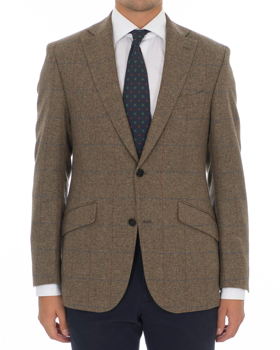 Herre | Blazere & jakker | Walker Slater | Edward Tweed Windowpane Blazer Brown