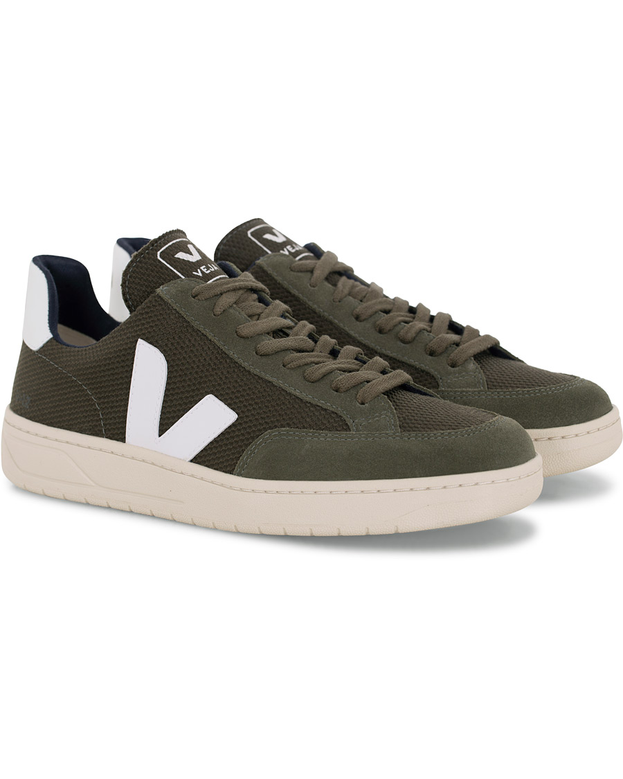 Veja V-12 Mesh Sneaker Green/White - CareOfCarl.dk