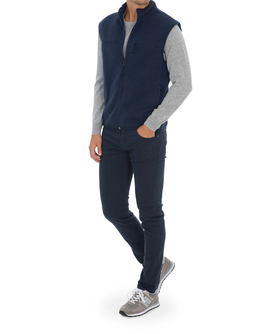 Herre | Jakker | J.Crew | Fleece Vest Marled Navy
