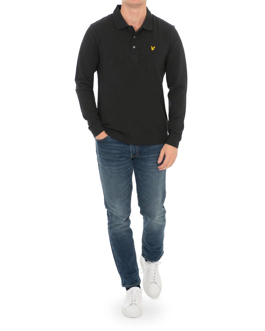 Herre | Trøjer | Lyle & Scott | Long Sleeve Plain Polo True Black