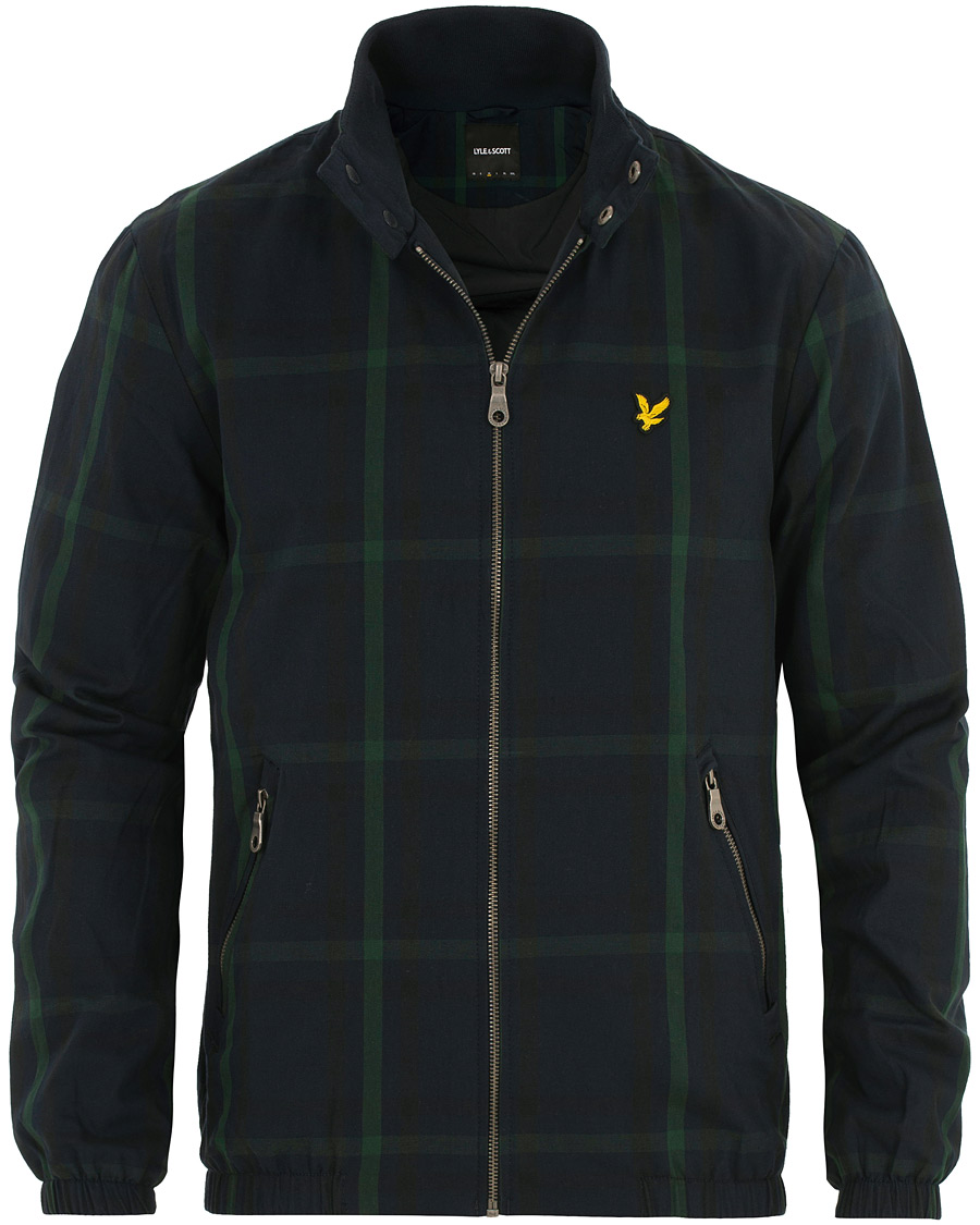 Herre | Jakker | Lyle & Scott | Tartan Harrington Jacket Navy/Check