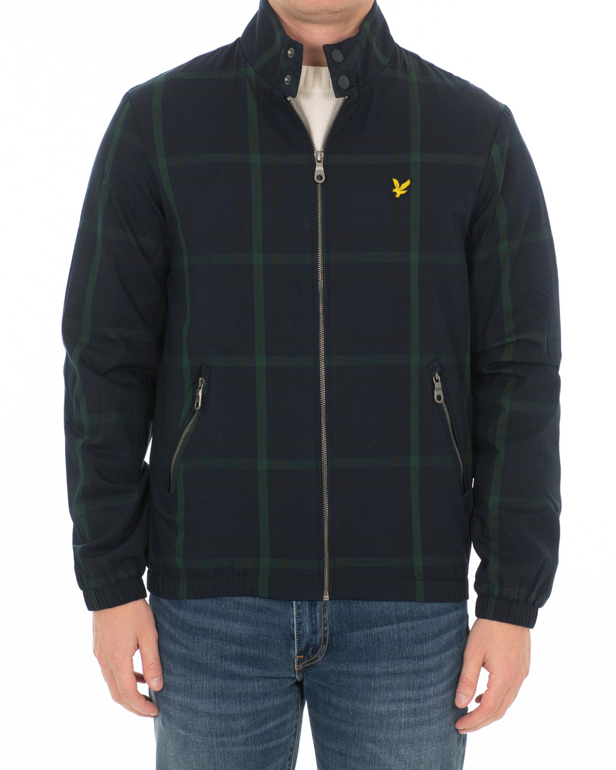 Herre | Jakker | Lyle & Scott | Tartan Harrington Jacket Navy/Check
